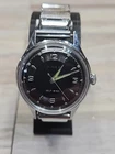 Vintage Men’s Timex Self Wind Black Dial, Rare Day/Date Band,  Working