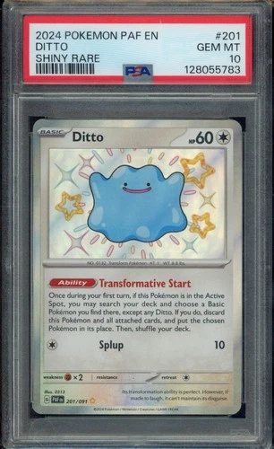 Ditto 201/091 SV: Paldean Fates Holo PSA 10