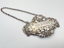 Silver Brandy Decanter Label A Chick & Sons London 1974