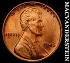 1945-D Lincoln Wheat Cent - Red Choice Gem Brilliant Unc  No Reserve  #i1519