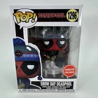 FUNKO POP MARVEL DEADPOOL SEASON SNOW DAY DEADPOOL # 1296 EXCLUSIVE GAMESTOP
