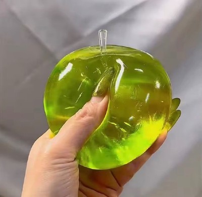 Squishy Green Apple Stress Ball Soft Fidget Sensory Toy for ADHD Autism