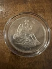 Vintage Seated Liberty 1 Troy Oz Pure .999 Fine SILVER Round Wreath in Capsule