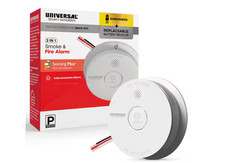 USI Hardwired and 1-Year Battery Backup Smoke Detector with Photoelectric Sensor