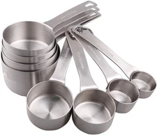 Stainless Steel Measuring Cups Set 18/8 Heavy Duty Kitchen & Baking Tools