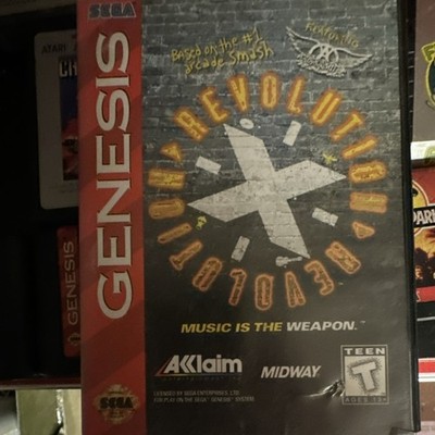 Revolution X Sega Genesis w/ Case & Manual Acclaim Midway Shooter Game