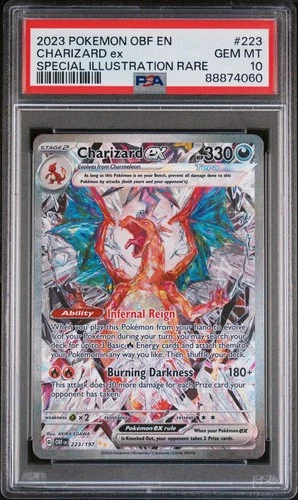 Charizard ex 223/197 SV03: Obsidian Flames Holo PSA 10 Special Illustration Rare