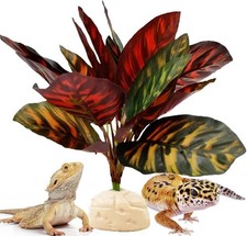 Reptile Terrarium Decor PlantsAmphibian Habitat DecorArtificial Plants for Ta...