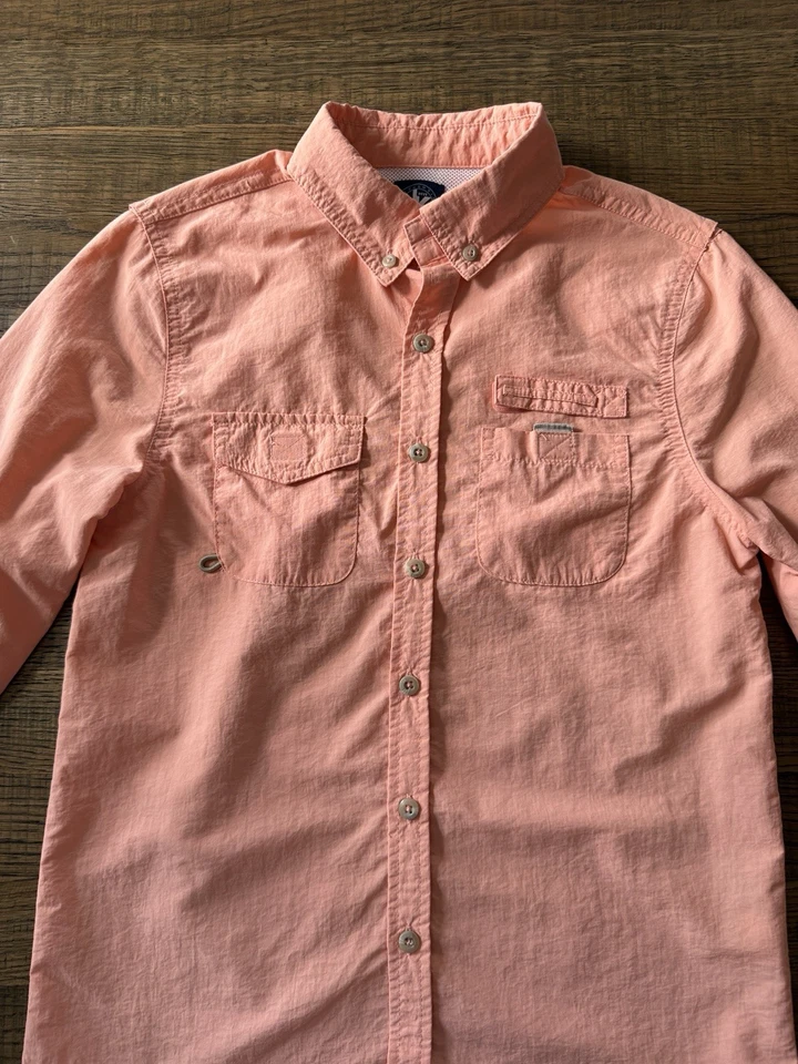 Camisa J Caqui Niños Pesca/Exterior Talla M (10/12) Manga Larga Melocotón Abotonada Foto 2 de 4