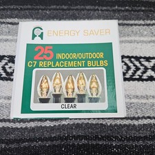 Wonderland 25 C7 Replacement Bulbs Clear Indoor/Outdoor 120V 5W New