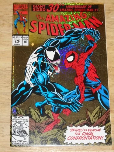 Amazing Spider-Man 375 Reflective Gold Cover Unread High Grade Marvel