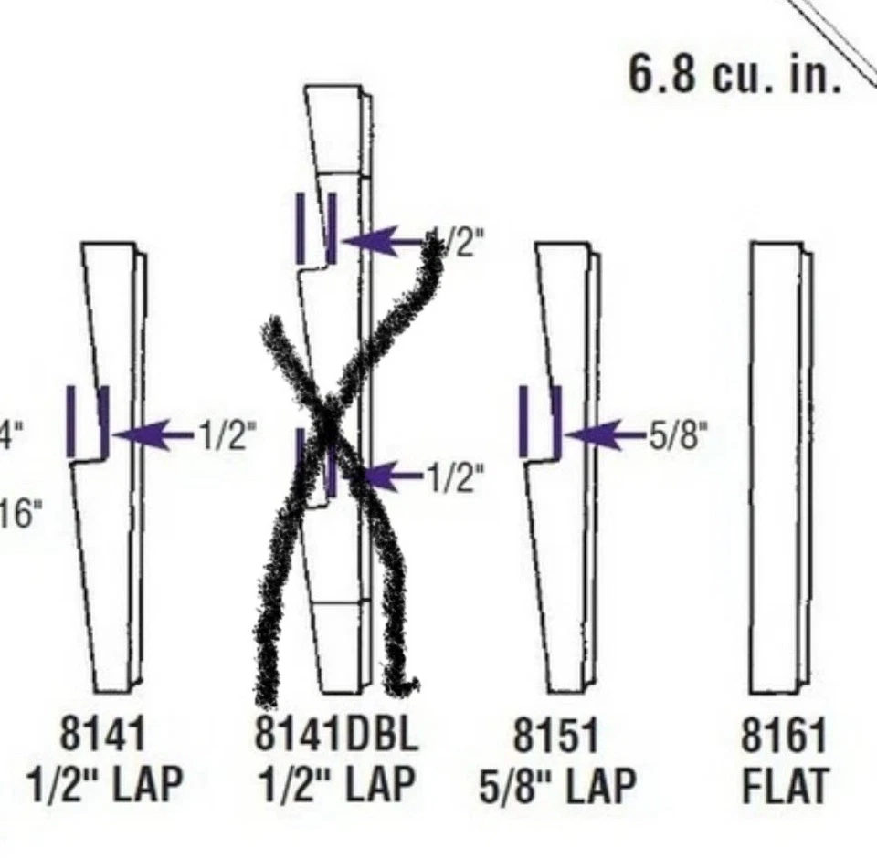 Lote de seis (6)- bloques de montaje de revestimiento Arlington (4) 8161 (1) 8151, (1) 8141 Foto 4 de 4
