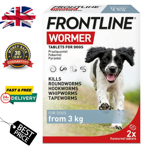 Frontline Wormer Tablets for Dogs 2 Pack | Dog Worming Tablets UK