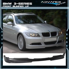 Fits 05-08 BMW E90 3-Series AP Style Front Bumper Lip Spoiler Splitter PU Black