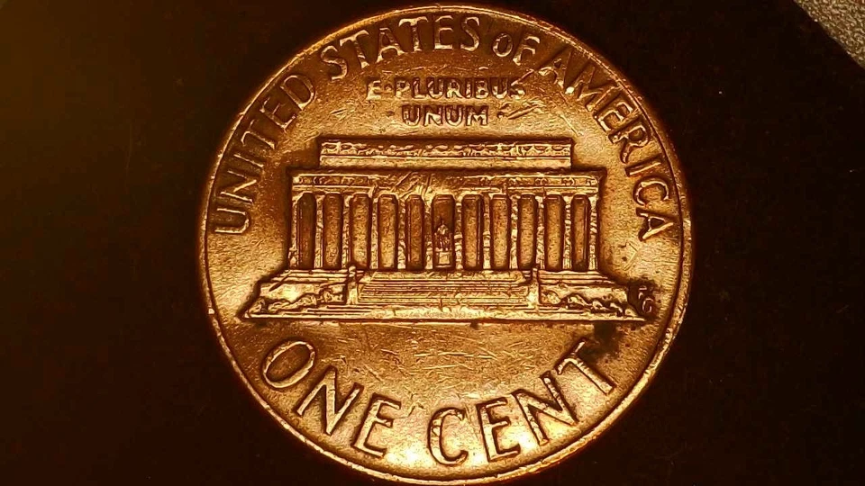 1973 D Licoln Memorial Penny Error Coin DD Date and Mint Mark OBV FINE RED - Image 3 of 4