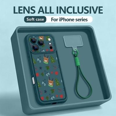 Süße Bären-Handyhülle für iPhone 17 Pro Max Air 16 15 14 13 12 Handschlaufe-Case