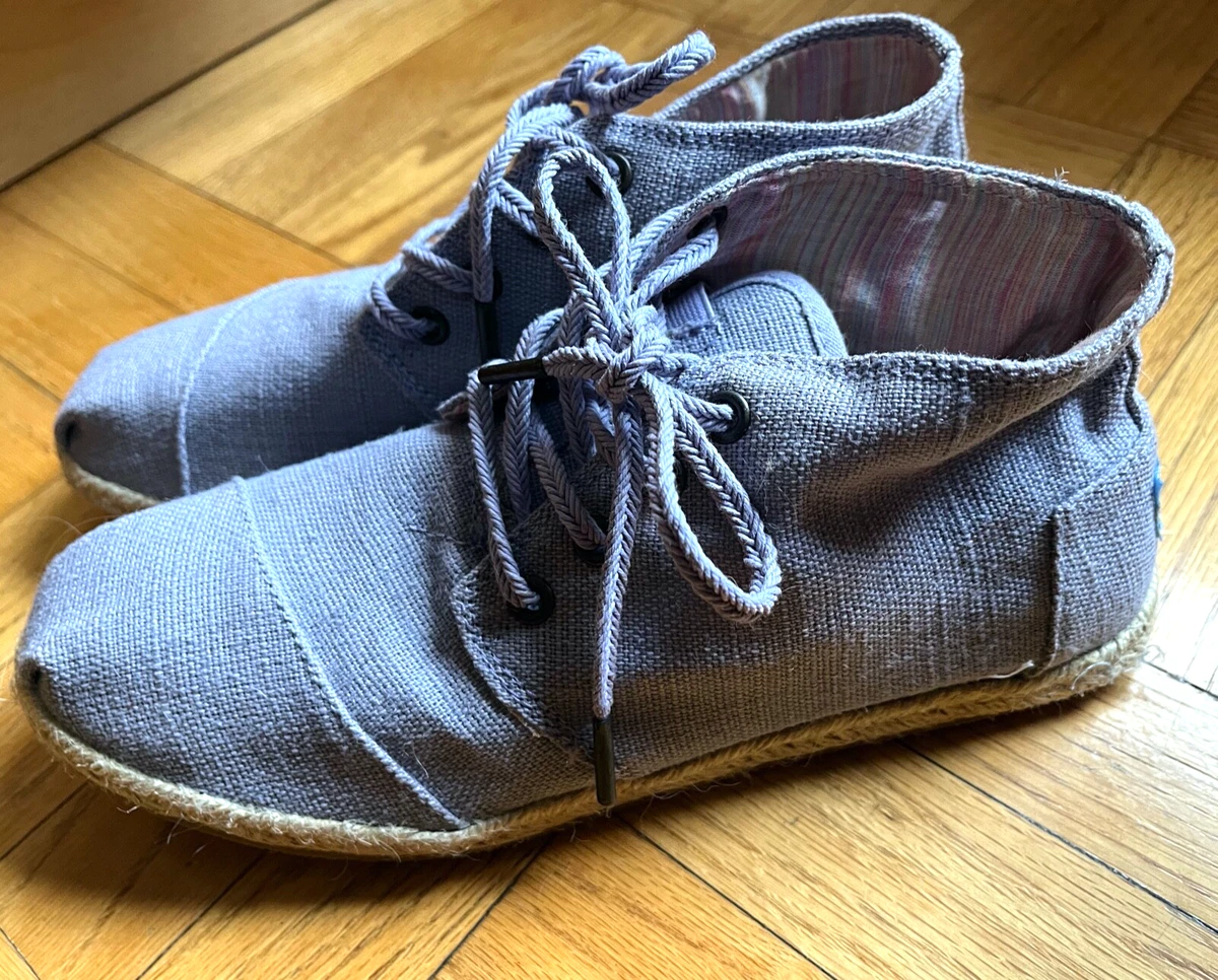 TOMS |?RARE? Men’s Denim Stripe Desert Botas Espadrille-Style Boots | Size 9 $_57.JPG?set_id=880000500F main image 2