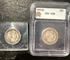 Lot Of 2 Barber Quarter 25C Silver 1913 D 1902 O