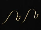 200PCS Gold Plate Brass Ball Ear Wire Hooks Earring Findings