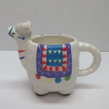 Llama Figural Coffee Mug Ceramic Hand Painted Hot or Cold Cup Animal Dinnerware