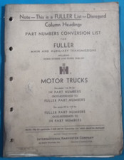 MANUAL DE PIEZAS DE REFERENCIA CRUZADA TRANSMISIONES FULLER SPICER CAMIONES INTERNACIONALES
