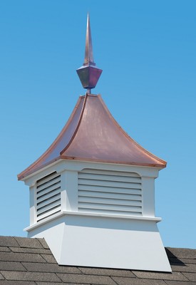 Accentua Olympia Cupola with Square Copper Finial, 24 in. Square, 62 in. High