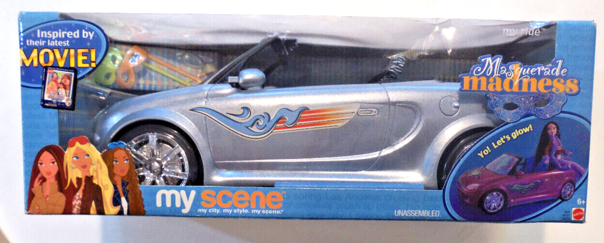 スポーツ Barbie SpecialEdition My Scene Doll Barbie Sports Car Convertible Silver Masquerade