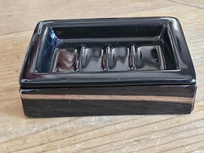 Waterford for the Bath Cadwell Exotic Wood Black Soap Dish Cadwell