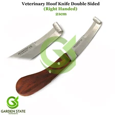 Right Handed Farrier Horse Hoof Knife Sheep Hoof Care Trimmer Double Edge Blades