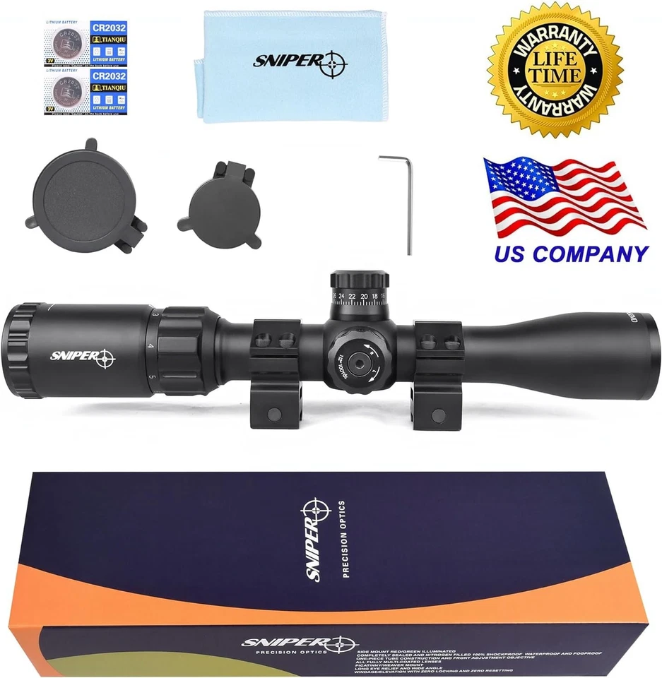 Mira para rifle MT2-7X32MD Mil-dot R/G/B iluminada con anillo para Picatinny Foto 3 de 4