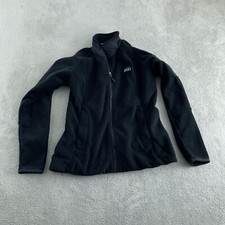 REI Womens Polartec Fleece Jacket Full-Zip Black Size L 3431
