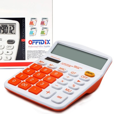 Office Desk Calculator Solar and Battery Dual Power Electronic Calculator Por...