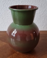 Tolle gro&szlig;e emaillierte Art Deco Vase - gr&uuml;n violetter Farbverlauf um 1930