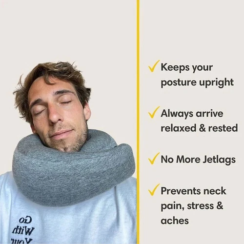 Travel Neck Pillow Memory Foam Portable Soft U Shaped Pillow Neck Head Support - Picture 10 of 17