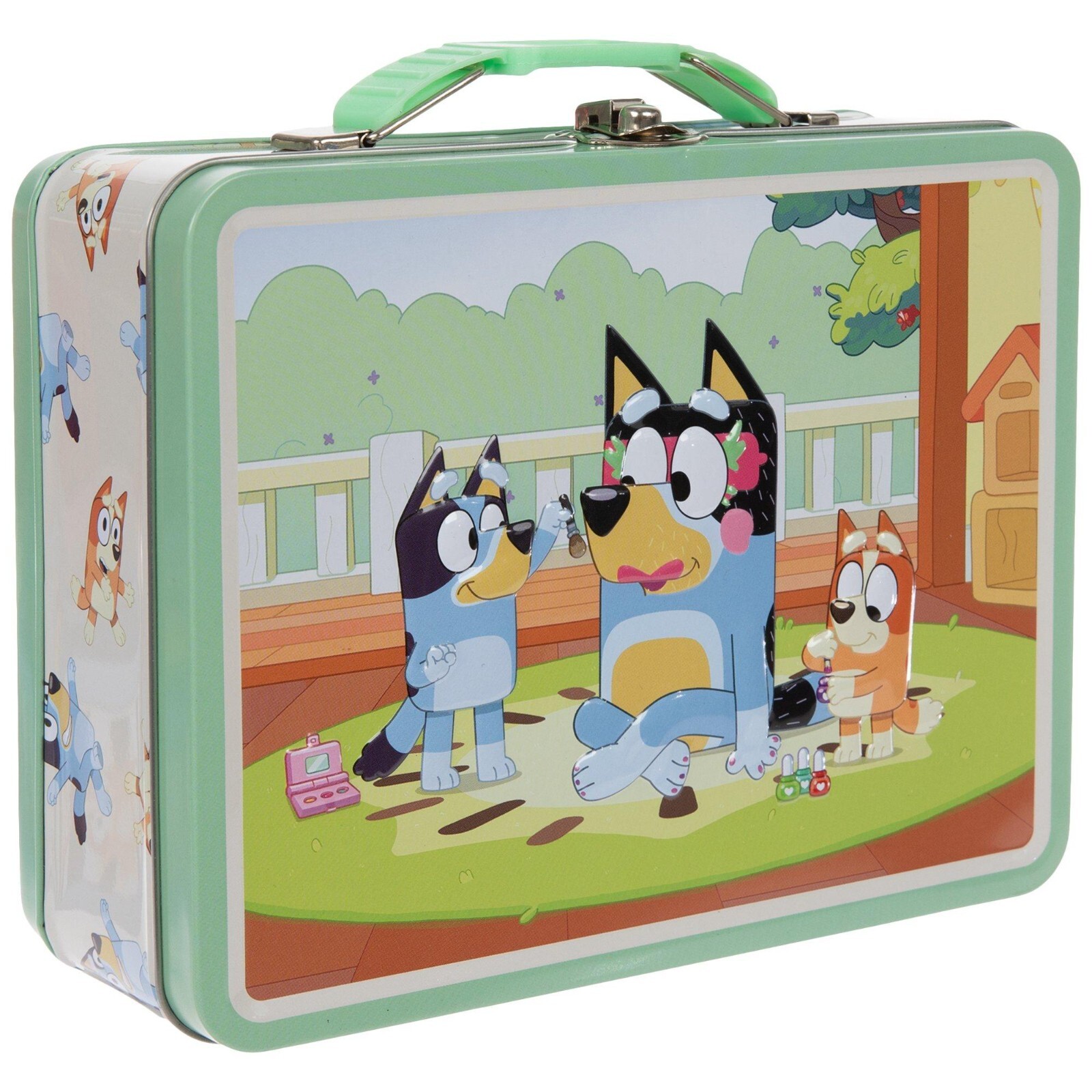 Bluey '& Bingo Green Metal Lunchbox eBay