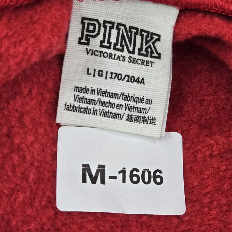 Sudadera con Capucha ROSA L Roja Lentejuelas Bling Manga Larga Mezcla Algodón Foto 2 de 4
