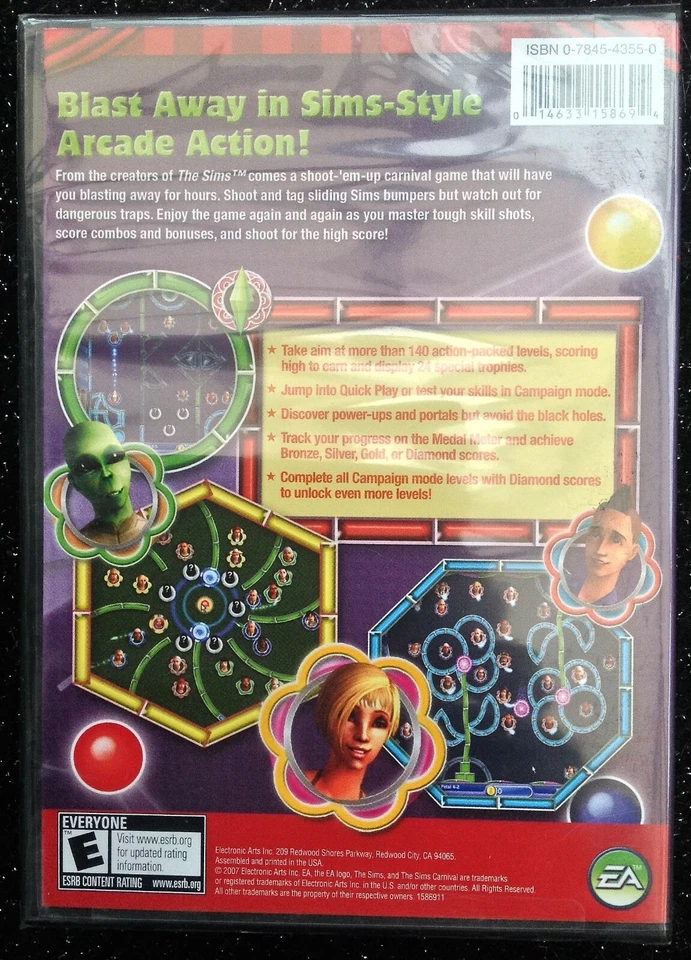 THE SIMS CARNIVAL BUMPER BLAST PC CD-ROM GAME new & sealed RARE EA ORIGINAL - Image 2 of 2