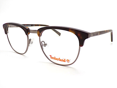 Timberland Brille Brillengestell Dark Havana Gunmetal 48mm Unisex Eyeglasses TB1582 052