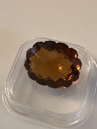 I.F Clean! 29.75ct Cognac Quartz Natural Gemstone - Picture 15 of 24