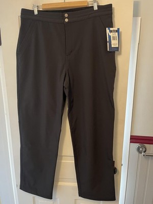 White Sierra Snow Pants Mens Large Black Softshell Fleece Lined Ski Outdoor