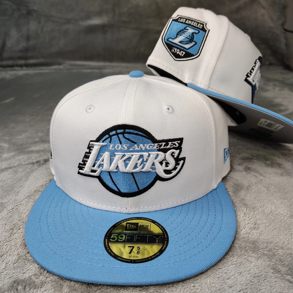 ニューエラ ロサンゼルスレイカーズ Los Angeles 1947 キャップ New Era Los Angeles Lakers White Blue 1947 NBA 59FIFTY Fitted 7 3