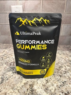 UltimaPeak Performance Gummies 4000mg Advanced Formula Vegan 30ct Raspberry