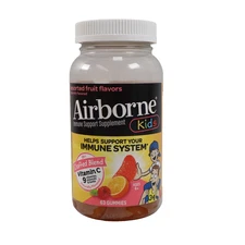 SEE NOTES Airborne Kids Multivitamin Gummies with Zinc, 63 Count EXP 02/2026+