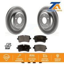 Coated Disc Brake Rotors And Semi-Metallic Pads Rear Kit For Audi A7 Quattro A6
