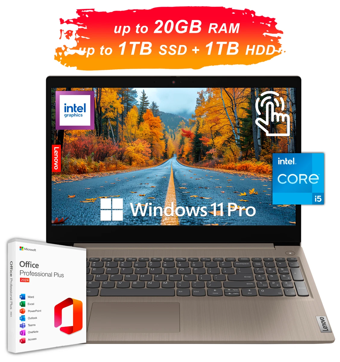 HDD + SSD 12 GB RAM PC Laptops & Netbooks 1 TB SSD Capacity for