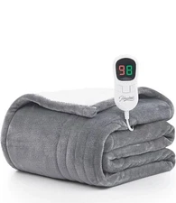 Homemate Heated Blanket Electric Throw - 50"x60" Open Box. Box Damaged Check Pic