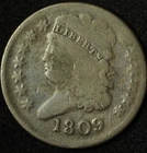 Photo of a 1809-P Half Cent from an eBay listing that sold on Jul 18, 2026