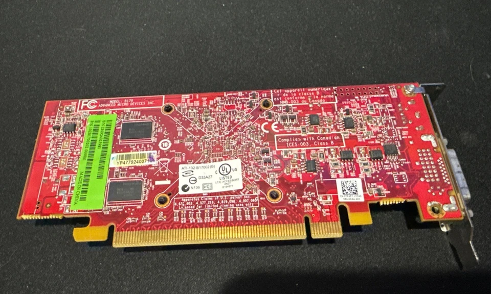 ATI B170 AMD Radeon 256MB Low Profile DVI S-Video PCIe Graphics Card - Image 3 of 3