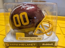 Earnest Byner Washington Redskins commanders autographed signed mini helmet  Coa