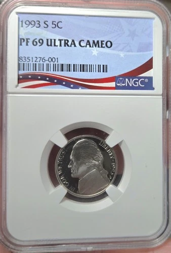💥💥1993-S  Jefferson Proof Nickel - 5C - NGC PF69 Ultra Cameo💥💥